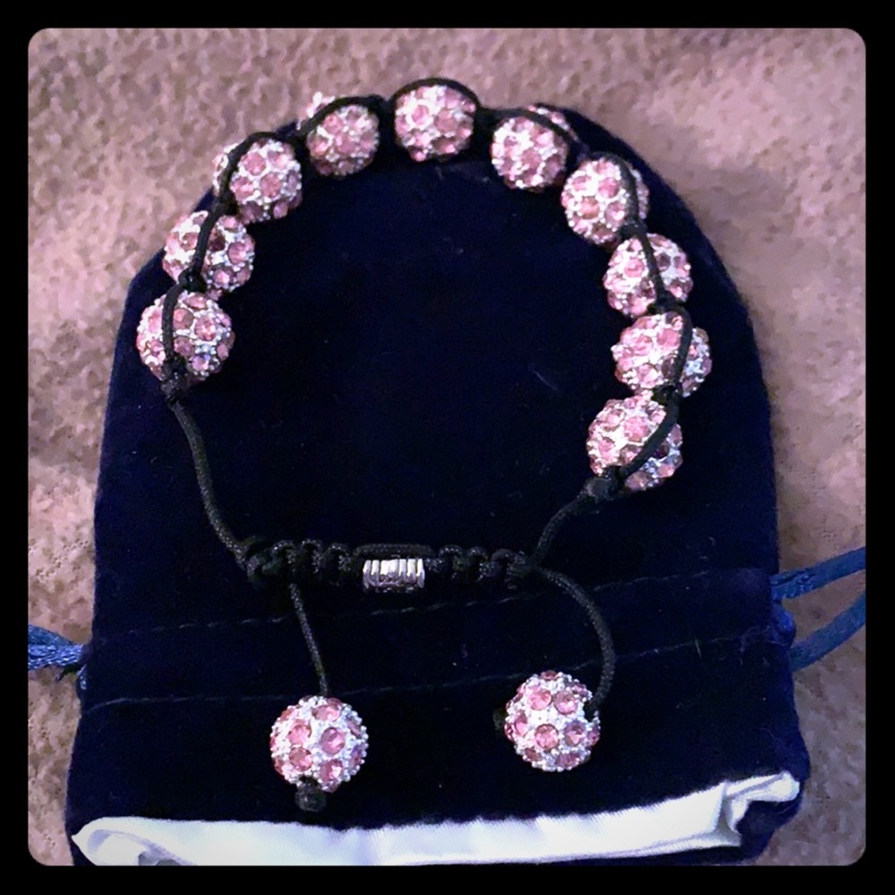 Pink crystal bracelet